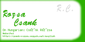 rozsa csank business card